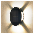 Foco Lámpara Aplique Led Solar Jardín Exterior Impermeable Negro